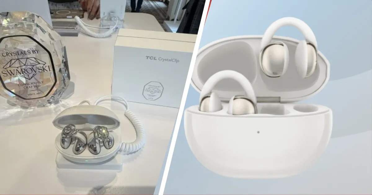 TCL CrystalClip open-ear earbuds